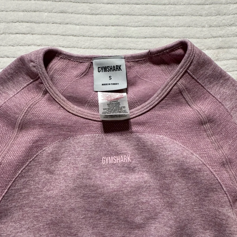 Gymshark Dusty Pink Long Sleeve Crop Top - Picture 3 of 5